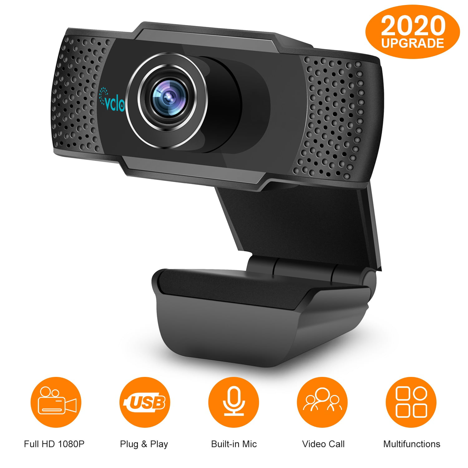 Webcam HD Webcam 1080P with Privacy Shutter and Tripod Stand Pro Streaming Web Camera with Microphone Widescreen USB Computer Camera for PC Mac Laptop Desktop Video Calling Conferencing Recording 
