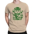 thumbnail image 2 of Lucky Maneki-Neko Cat in Leprechaun Hat St. Patricks Day Men's T-shirt, 2 of 3