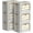 Light Grey, variant on 6 Pack Clothes Storage Bins - Foldable Storage Bins for Clothes Fabric Storage Box with Metal Frame (Cream White, 16.5x12.2x12.2 inch)
