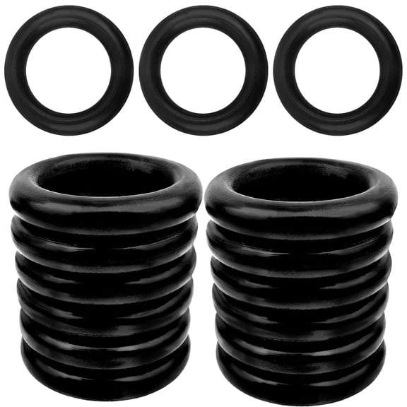 20pcs Black Natural Wooden Rings Solid Wood Rings  for DIY Crafts Projects Jewelry Making Findings, 55 mm