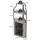 thumbnail image 3 of Qinaqin 5-Tier Industrial Corner cm de Anchoine Gabinete con Profundidadtachable Rack Barn Puerta y Vidrio Alturaolder Farmhouse Buffet para Hogar Bar en Gris, 3 of 7