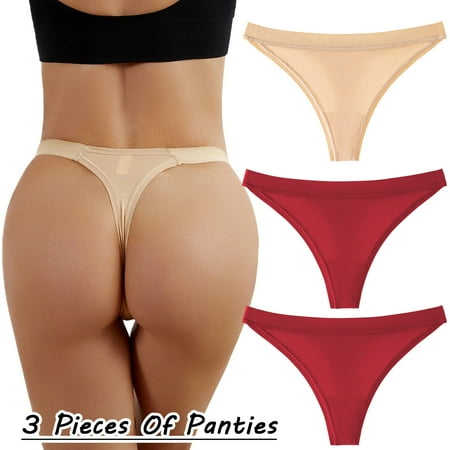 Alitao Underwear Women Pack Seamless Underwear Plus Size Underwear Underpants Patchwork Color Underwear Panties Bikini Solid Womens Briefs Knickers Cotton Underwear Womens Underwear E M