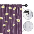 thumbnail image 4 of Blackout Kids Curtains,Purple Daisy Flower Wavy Lines Pattern Childrens Insulated Curtains Set Of 2,Bedroom Essentials,Toddler Room Decor 42"x54", 4 of 5
