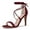Burgundy, variant on Women's Shoes Stiletto High Heel Ankle Wrap Tie Open Toe Faux Suede Sandals Green 8