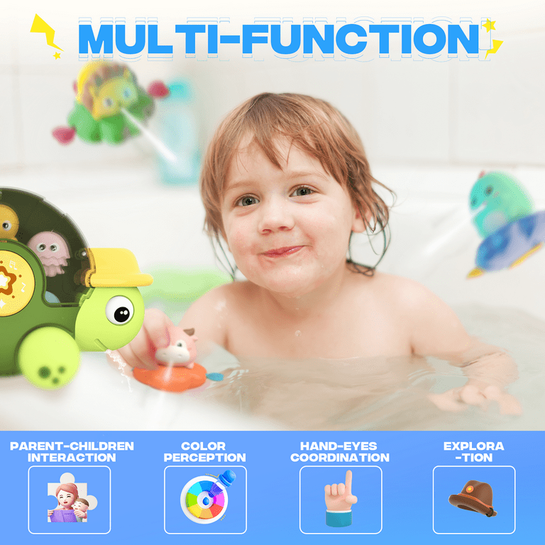 Bath Toys, YCFUN Baby Bath Toys for 6-12 Months Toddler Bath Tub Toys Set  w/ Cute Animal Shaped