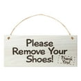 thumbnail image 2 of POINTERTECK Wooden Plaque Decorative Creative with Hanging Rope Please Remove Your Shoes Hanging Plaque for Home, 2 of 8