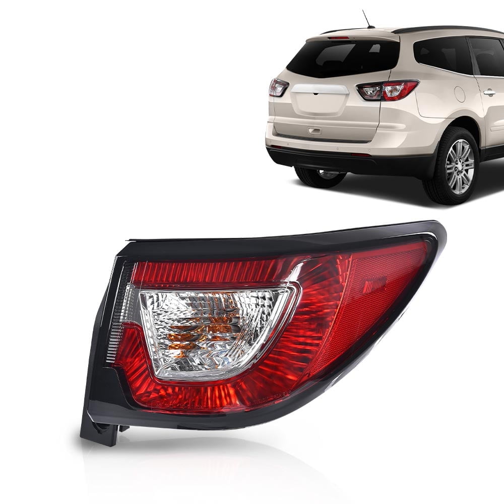 PIT66 Red Tail Light w/ bulbs RH Passenger Side Tail Lamp Fit for 2013-2017 Chevy Traverse LS LT LTZ