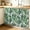 Dark Green Emerald Green White, variant on Green Palm Leaves Small Sink Skirt 10"Wx11"L, Dustproof Under Sink Curtain with Self Adhesive Tape, Summer Tropical Leaf Cabinet Curtain Cover for Bathroom Vanity, Kitchen Storage Shelf, RV