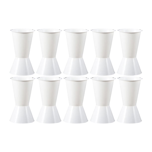 10 Cubos para Flores, Jarrones Multiusos Vintage para Flores Cortadas Blanco
