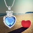 thumbnail image 4 of Crystal Urn Cremation Jewelry for Ashes Princess Queen Crown Heart Ash Urn Memorial Pendant Necklace Memorial Urn Necklace, 4 of 6