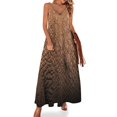 thumbnail image 1 of Vestido de noche sin mangas con estampado de piel de elefante, vestidos para mujer , vestidos de fiesta de diseñador de lujo para mujer, vestidos de lujo, 1 of 7
