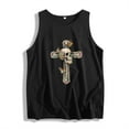 thumbnail image 4 of JTZGDY Womens Skeleton Tank Tops Funny Printed Summer Sleeveless Crewneck Graphic Vest Loose Fit Casual Workout Tees Shirt Black L, 4 of 5