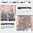 thumbnail image 6 of Cute Hedgehog Mushroom Leaves Pattern Apron-Garden Aprons for Women with Pockets-Cotton Linen Waterproof Kitchen Cooking Gardening Aprons Adjustable for Kitchen,Cooking,BBQ and Salon 33x27 Inch, 6 of 7