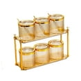 thumbnail image 3 of yuksok 2 Tier Condiment Jars Multipurpose Candy Nuts Dish for Holiday Wedding Fruit, 3 of 9