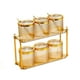 thumbnail image 4 of Recipiente transparente para condimentos, bandeja escalonada con tapa y bandeja, elegante bandeja para frutos secos, botellas para condimentos, latas, 4 of 8