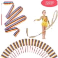thumbnail image 1 of 20-Pack Kids Rainbow Dance Ribbon Ribbon, Dance Wand Baton Spinning Stick Toys, 1 of 5