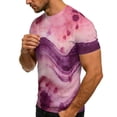 thumbnail image 6 of Uootdi Womens Tie Dye Short Sleeve T Shirts Casual Round Neck Tops Trendy Basic Tees Everyday Wear Boho Summer Vacation Outfits Gift, 6 of 9