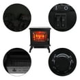 thumbnail image 6 of Electric Fireplace Heater, 1400W Freestanding Fireplace Stove, Fake Wood, Heating Wire, Temperature Control Knob with NTC, Black (SF507-17), 6 of 10