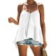 thumbnail image 1 of Blusas holgadas con tirantes finos y cuello en V estilo halter y peplum para mujer, 1 of 5
