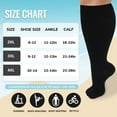 thumbnail image 4 of Plus Size Compression Socks for Women Men 20-30 mmHg 2xl 3xl 4xl , Wide Calf High Tights Long SocksStockings Best Support for Circulation, Running, 4 of 5
