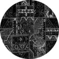 thumbnail image 1 of Ahgly Company Indoor Round Patchwork Gray Transitional Area Rugs, 5' Round, 1 of 4