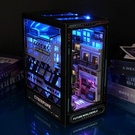 

Avdolw DIY Miniature Bookstand Model Kit TC36 - Creative Cabin Design Decoration with LED Light for Crafting and Home Decor