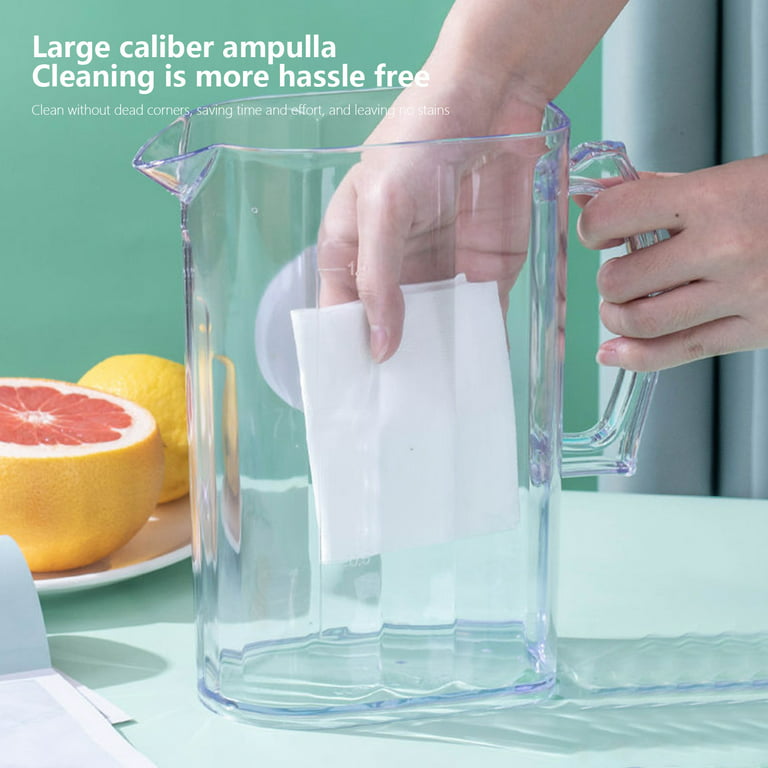 Zedker Plastic Pitcher with Lid Clear Acrylic Pitcher Shatter Proof Drink Pitcher Juice Containers with Lids for Fridge Iced Tea Pitcher with Spout
