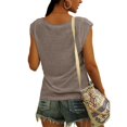 thumbnail image 2 of Casual Loose Fit Basic Tank Tops Womens Cap Sleeve T-Shirt Vest, 2 of 2