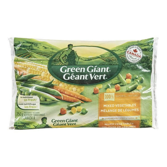 Green Giant Core Mixed Vegetables. Grown & Packed In Canada., Green Giant Core Mixed Veg 750GR