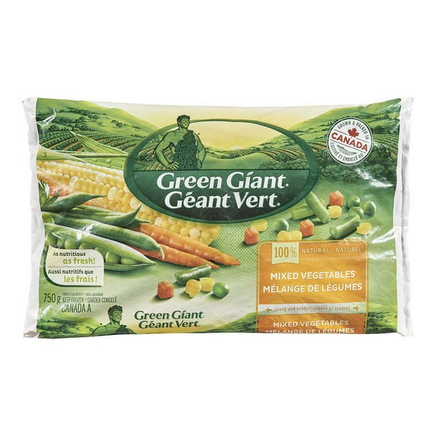 Green Giant Légumes Mixtes Congelés. Cultivé et emballé au Canada Green Giant Légumes Mixtes Congelés 750g