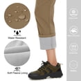 thumbnail image 5 of TACVASEN Women's Fleece Lined Hiking Ski Pants Waterproof Insulated Softshell Pants Outdoor Insulated Warm Pants Khaki XL, 5 of 6