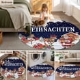 thumbnail image 5 of Round Rug 7Ft Washable Non-Slip, Navy Blue Christmas Circle Area Rugs for Living Room Bedroom, Santa Snowman Snowflake Gifts Elk Indoor Floor Mats Carpet Runner for Home Decor Aesthetic, 5 of 8