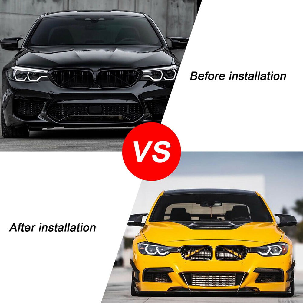 Front Carbon Fiber Style Double Line Racing Grille fit for BMW M3 F30 F35 12-16