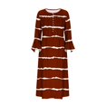 thumbnail image 3 of Long Sleeve Dress,Long Dress for Women Summer,Womens Fashion Printed Casual Long Sleeve V-Neck Dress,3/4 Sleeve Dress for Women,Dress for Women Casual Summer, 3 of 5