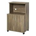 thumbnail image 2 of YYAO Microwave Cart with Wheels, Practical Trolley Storage Cabinet Bookcase, Gray, 2 of 7