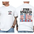thumbnail image 2 of Unisex Patriotic Graphic T-Shirt, “Star Spangled Hammered” 4th of July Design, Red White and Boozy USA Tee, Cotton Crew Neck, Sizes S–5XL, 2 of 7