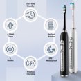 thumbnail image 4 of Juego de cepillo de dientes eléctrico sónico, inalámbrico, recargable, inteligente, automático, con cabezal de repuesto y vibrador, kit de cepillos de dientes a prueba de agua, 4 of 5