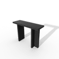 thumbnail image 6 of 42 Inch Black Entryway Console Table, T-Leg MDF Table with 3D Paper Laminate, Narrow Table for Hallway Living Room, 6 of 8