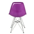 thumbnail image 4 of LeisureMod Cresco Molded 2-Tone Eiffel Base Dining Side Chair in White Purple Set of 4, 4 of 8