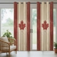 thumbnail image 5 of Outdoor Curtains for Patio Waterproof, Canada Outdoor Privacy Panels Grommet, Red Maple Leaf Flag Vintage Farmhouse Wooden Grain Blackout Outside Curtains for Porch/Cabana 54"x84", 1 Panel, 5 of 8