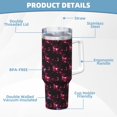 thumbnail image 5 of Fuzoiu Red Skulls Print 40OZ Ice Bully Stainless Steel Insulated Cup with Handle and Straw - Perfect for Travel and Sports, 5 of 8