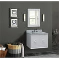 thumbnail image 2 of Bellaterra Home 31" Single wall mount vanity in White finish top with Gray granite and oval sink, 2 of 8