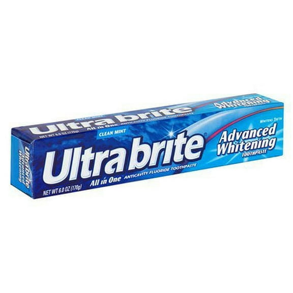 3 Pack Ultra Brite Advanced Whitening All in One Mint Toothpaste 6.0 Oz Each