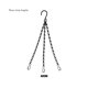 thumbnail image 3 of Moyic Cadena de repuesto para suspensión de 3 patas, duradera, blanca, para cesta colgante de Metal, juego de cadena colgante fácil de Jardín y Patio Cadena negra 40cm, 3 of 6