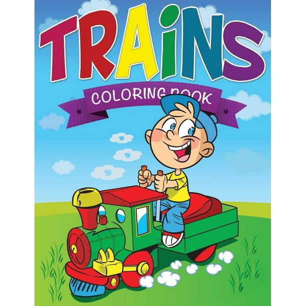 Trains Coloring Book (Paperback)