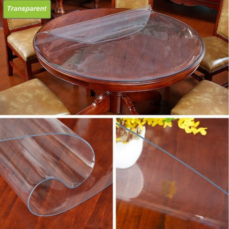 4 Sizes PVC Clear Round Table Protector Transparent Tablecloth