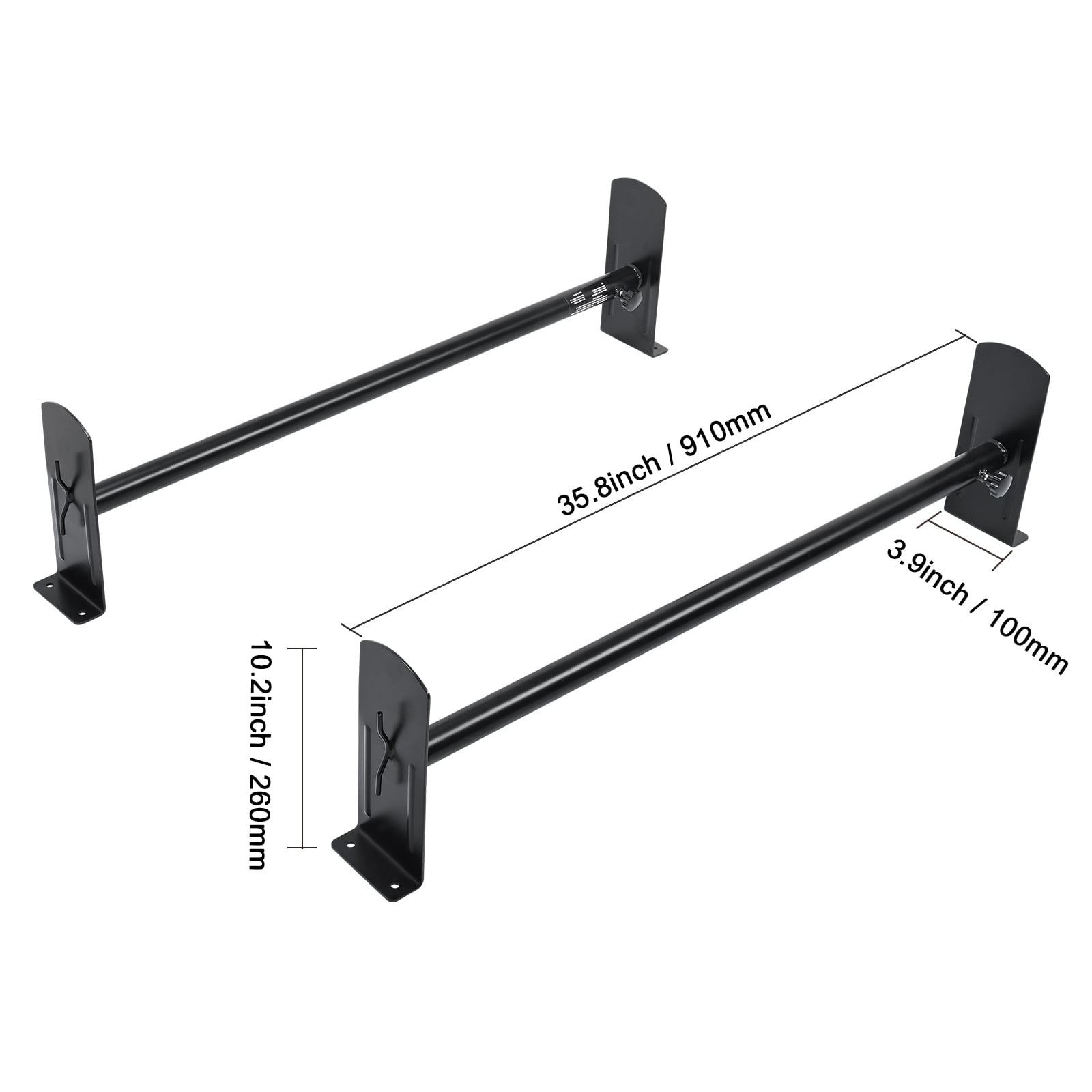 BENTISM Van Roof Ladder Rack, Easy Installation, Adjustable 35.8 To 57.5 in