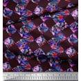 thumbnail image 3 of Soimoi Cotton Duck Fabric Artistic Floral & Check Geometric Print Fabric by Yard 42 Inch Wide, 3 of 4