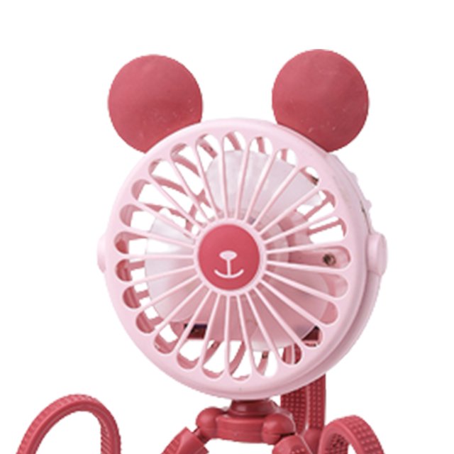 Ventilador De Cochecito Ventilador USB para cochecito, 5 V, 2,5 W, ventilador eléctrico de pulpo, refrigeración silenciosa de 3 velocidades (rosa A2) Sywqhk Libre de BPA