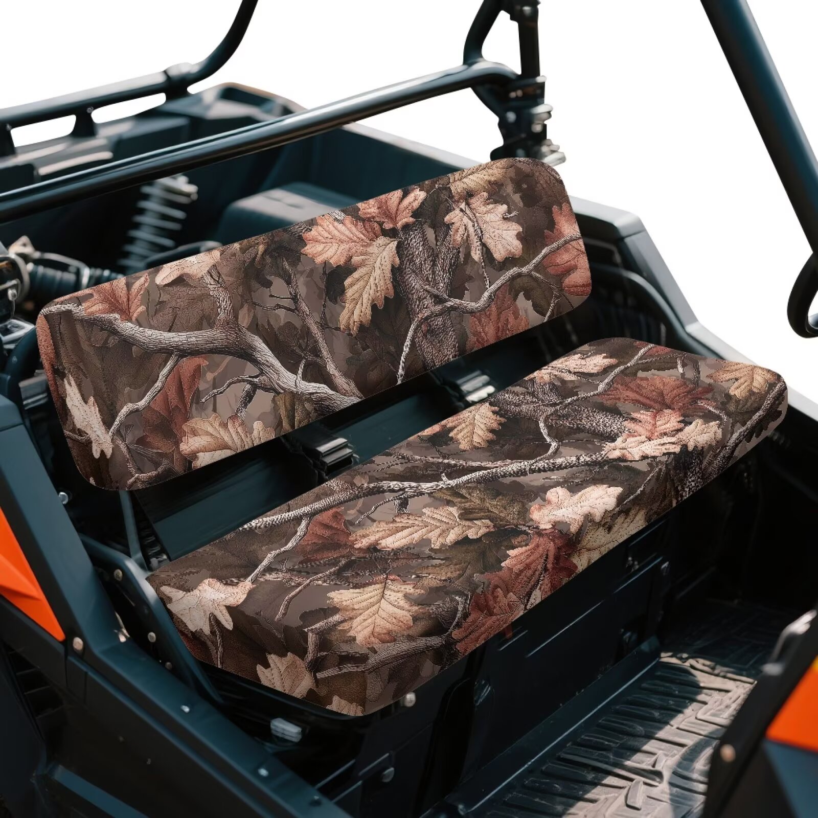 Uorisanigo UTV Seat Cover, All Season Weather Proof Camo Hunting Print Seat Cover for Kawasaki Mule 4010 4x4 FE 2025 2023 2022 2021, Replacement Mule Padded Protector Cushion